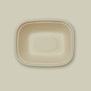 1100ml (37oz) U-Shape Sugarcane Bagasse Container with Lid