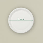 12" Round Sugarcane Bagasse Plate