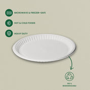 12" Round Sugarcane Bagasse Plate