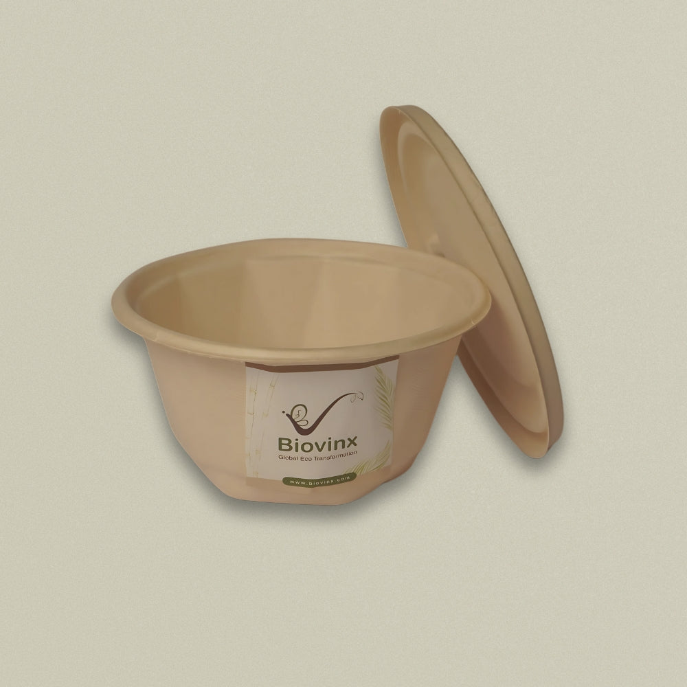 1250ml (42oz) Diamond Sugarcane Bagasse Container with Lid