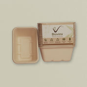 1300ml (44oz) U-Shape Sugarcane Bagasse Container with Lid