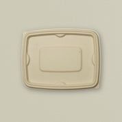 500ml (17oz) Rectangular Sugarcane Bagasse Container with Lid