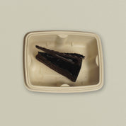 500ml (17oz) Rectangular Sugarcane Bagasse Container with Lid