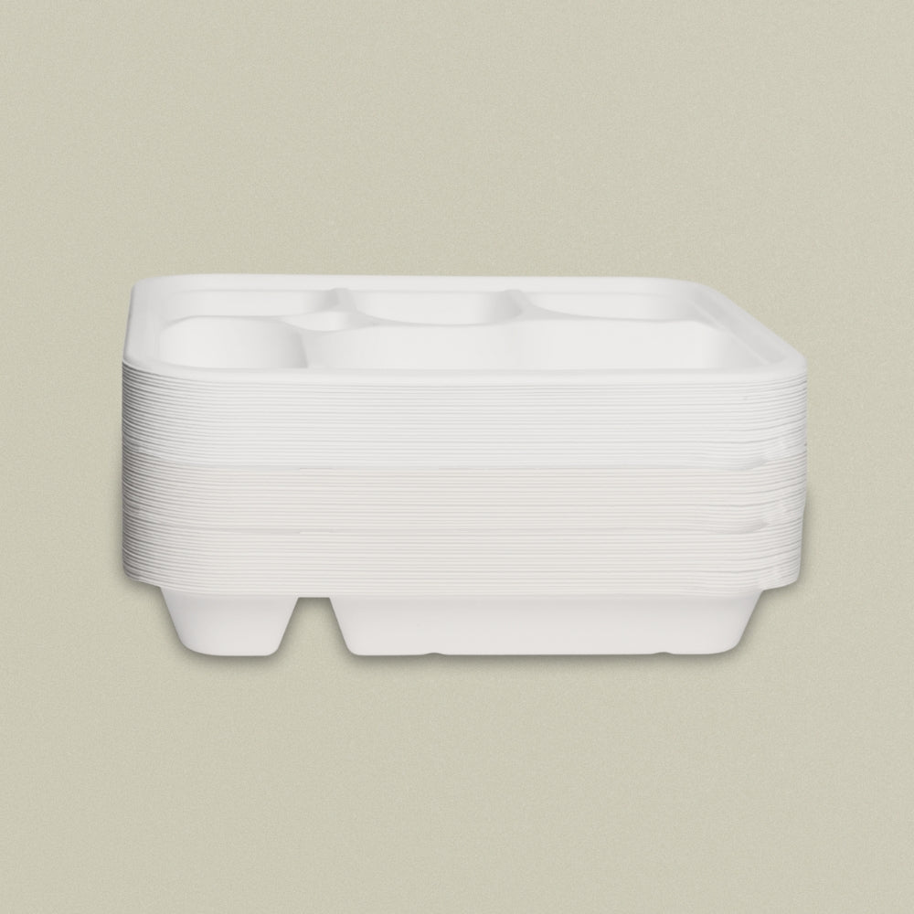 5cp Premium Sugarcane Bagasse Meal Tray