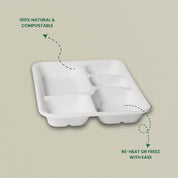 5cp Regular Sugarcane Bagasse Meal Tray