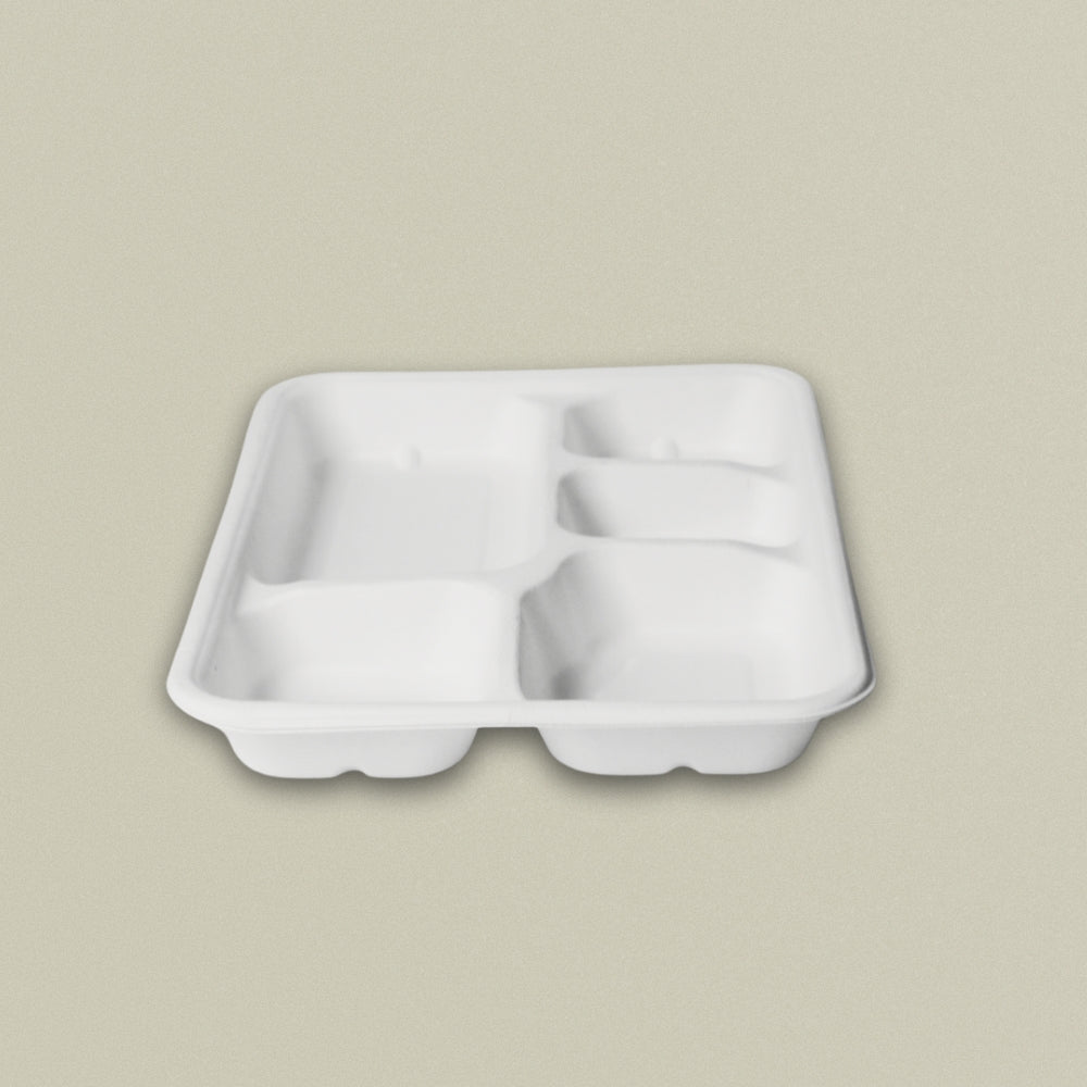 5cp Regular Sugarcane Bagasse Meal Tray