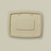 750ml (25oz) Rectangular Sugarcane Bagasse Container with Lid