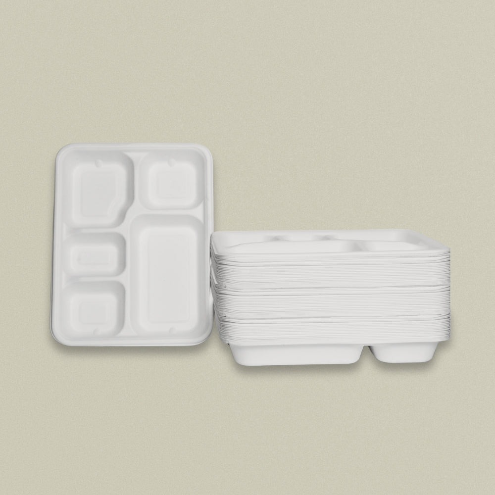 5cp Regular Sugarcane Bagasse Meal Tray