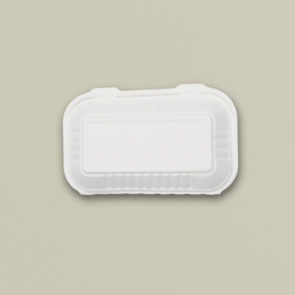9x6" Sugarcane Bagasse Clamshell