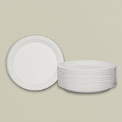 11" Round Sugarcane Bagasse Plate - Heavy Duty