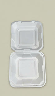 9x9" Sugarcane Bagasse Clamshell