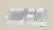 9"x9" 3-Compartment Sugarcane Bagasse Clamshell