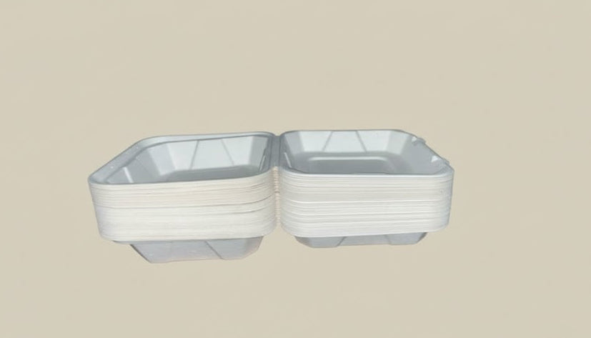 9x9" Sugarcane Bagasse Clamshell
